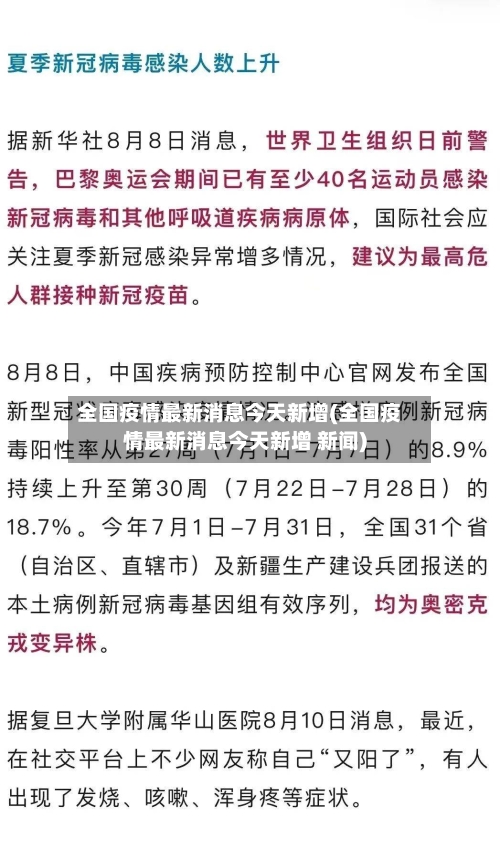 全国疫情最新消息今天新增(全国疫情最新消息今天新增 新闻)-第1张图片