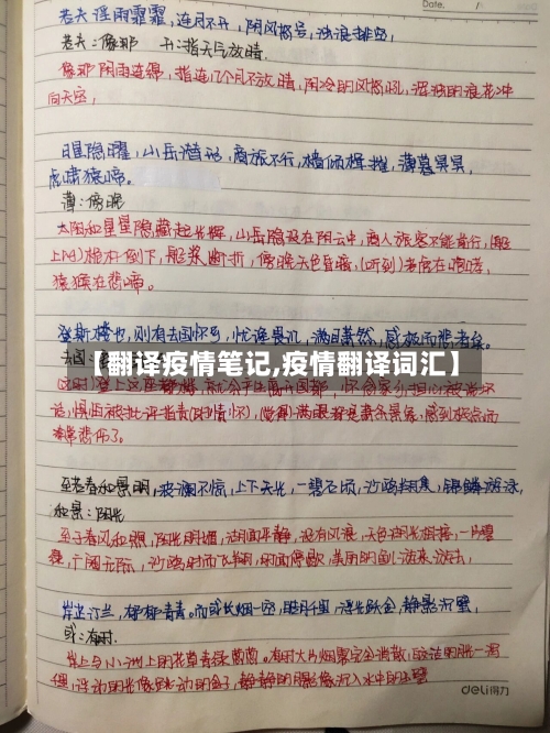 【翻译疫情笔记,疫情翻译词汇】-第2张图片