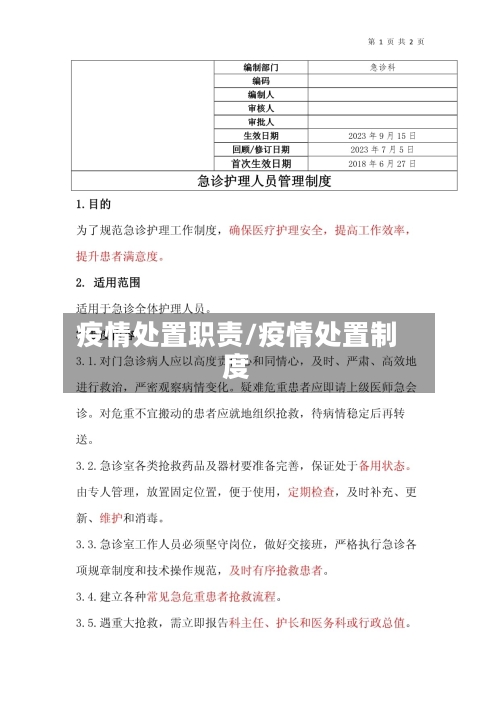 疫情处置职责/疫情处置制度-第3张图片