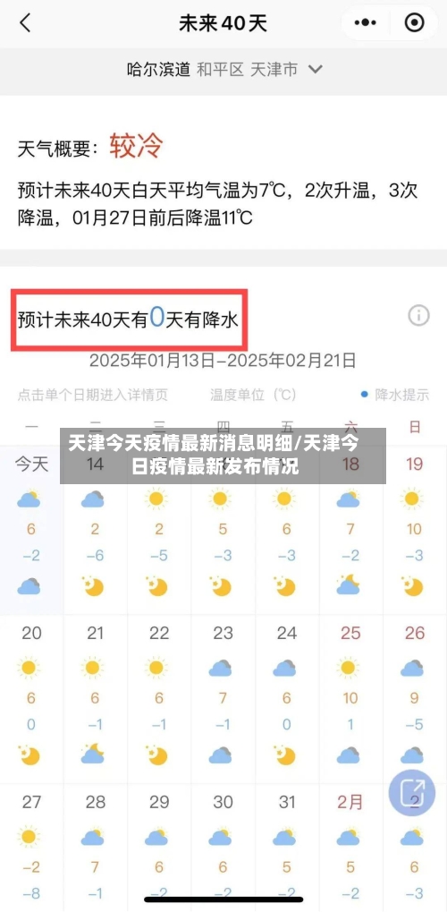 天津今天疫情最新消息明细/天津今日疫情最新发布情况-第1张图片