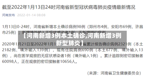 【河南新增3例本土确诊,河南新增3例新型肺炎】-第2张图片