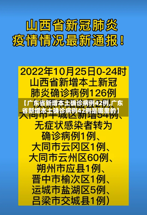 【广东省新增本土确诊病例42例,广东省新增本土确诊病例42例是哪里的】-第1张图片