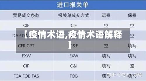 【疫情术语,疫情术语解释】-第1张图片