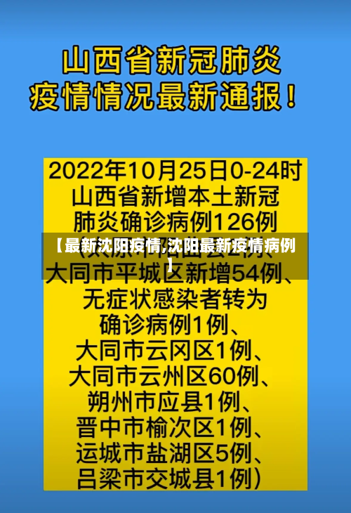 【最新沈阳疫情,沈阳最新疫情病例】-第3张图片
